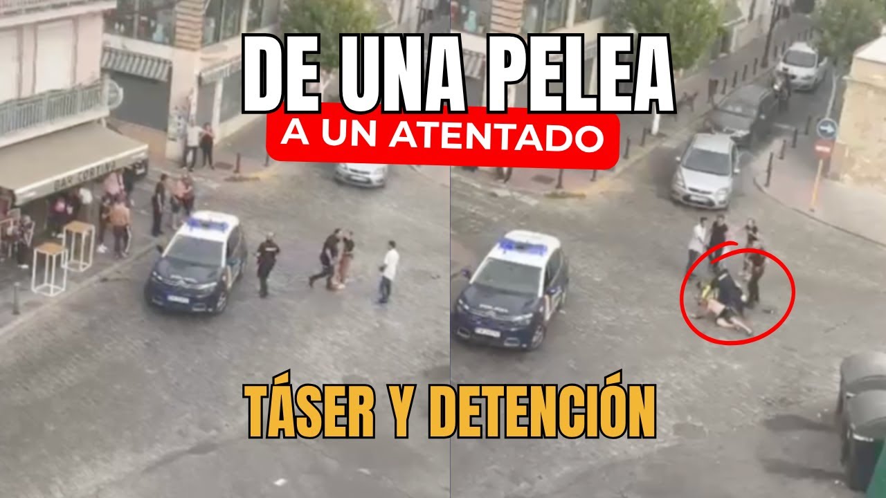 AGREDEN a dos POLICÍAS en un BAR de SEVILLA | Así actuaron con el TÁSER