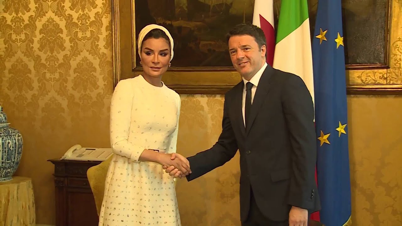 La Sheikha dello Stato del Qatar a Palazzo Chigi
