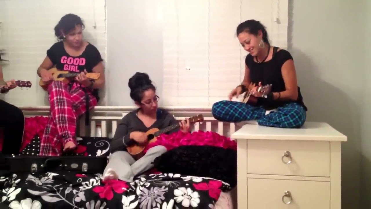 Leslie Pai givesThe Pai GIrls  their First Ukulele Lesson