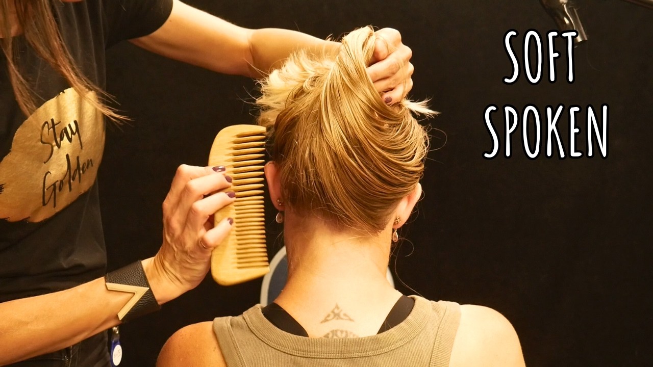 Treatment oil application and head massage - Soft spoken ASMR