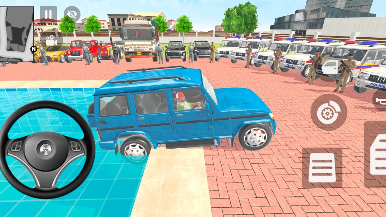 Modified Blue Mahindra Thar 🚨 Gangster Life in Indian Streets | Open WorldGame game for android ❤️ 