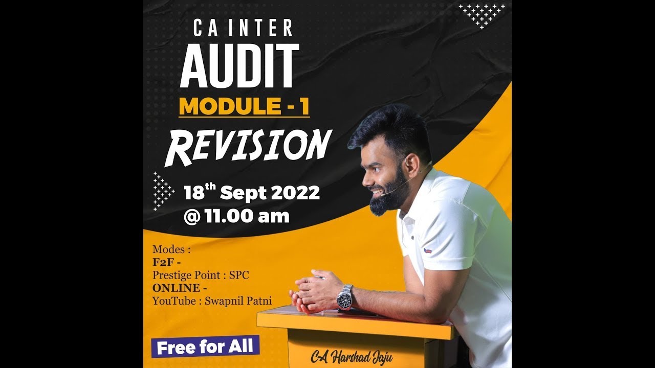 INTER AUDIT CONCEPTUAL REVISION   FOR NOV 2022   BY CA HARSHAD JAJU