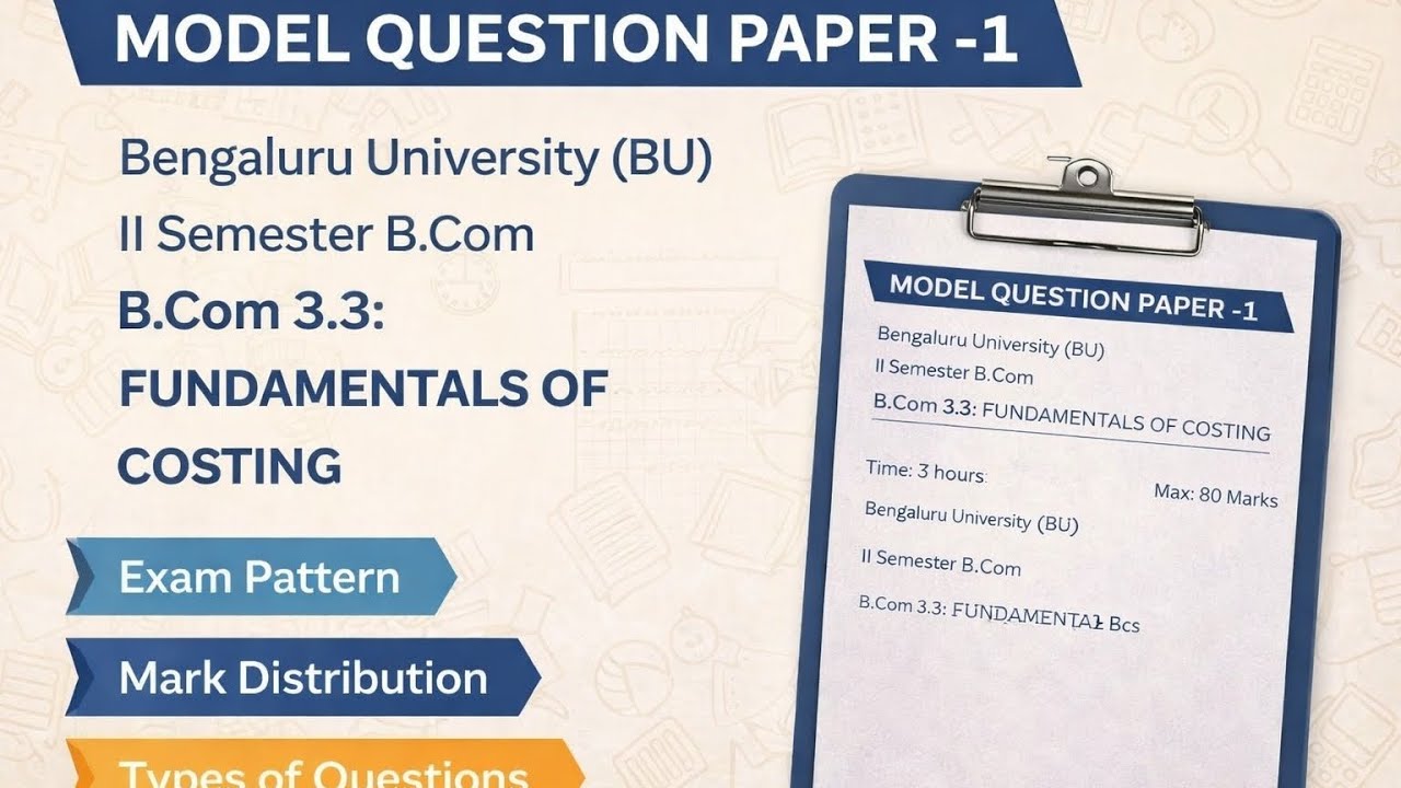 Model Question Paper- Fundamentals of Costing #costaccounting #costing #exampreparation 