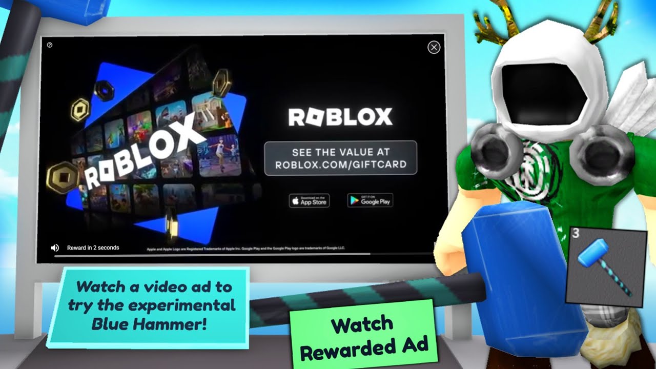 Natural Disaster Survival Blue Hammer Update!? (Roblox Immersive Ads)