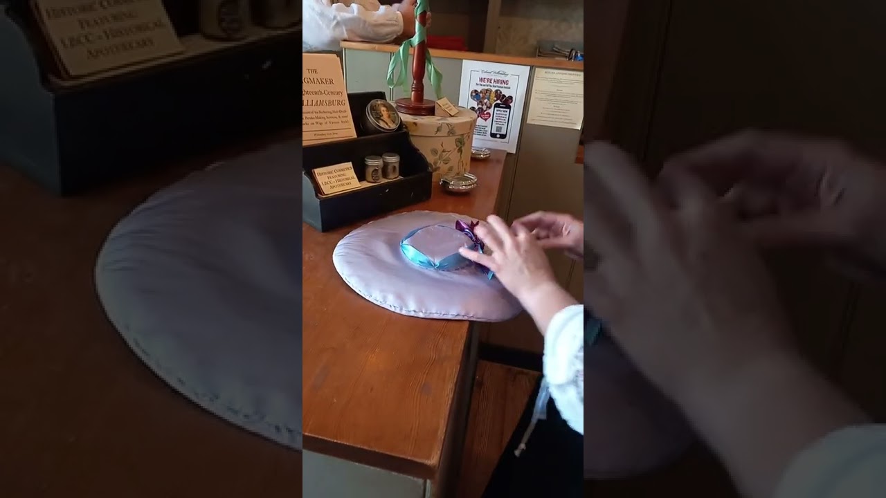 Hat 👒 Making at Colonial Williamsburg