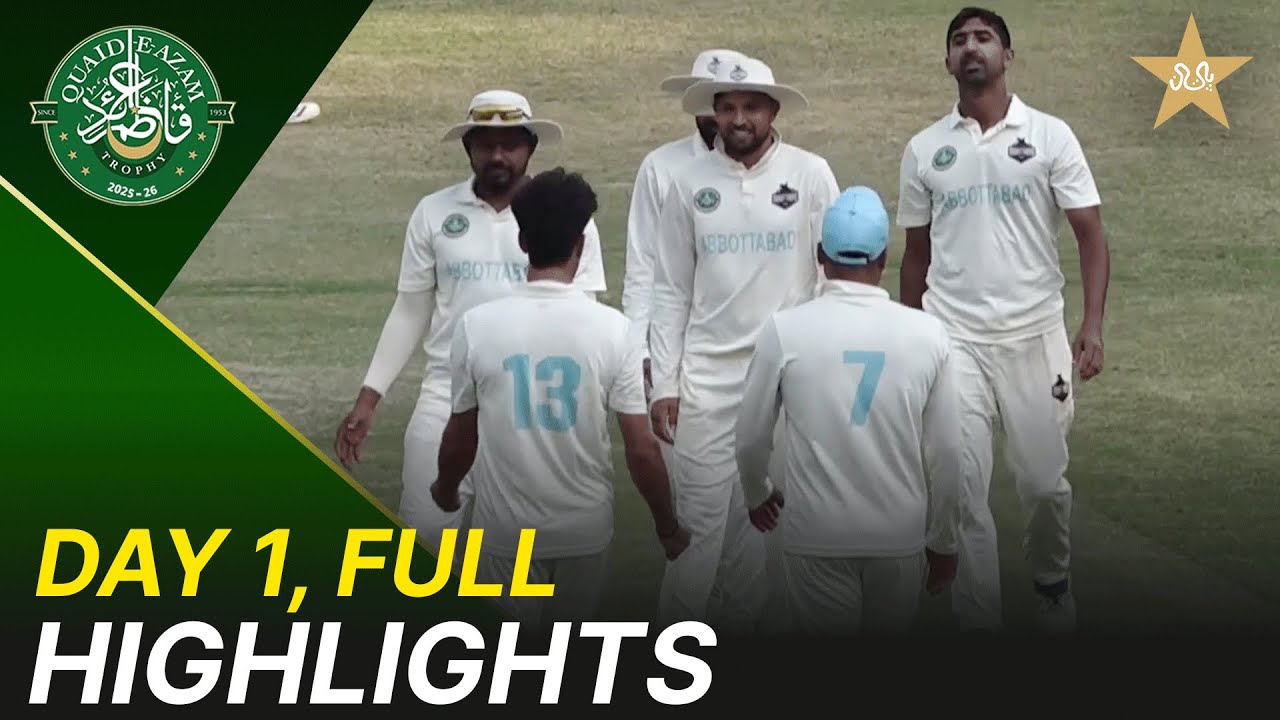 Full Highlights | Peshawar Region vs Abbottabad Region | Day 1 | QeAT 2025/26 | M2P1U