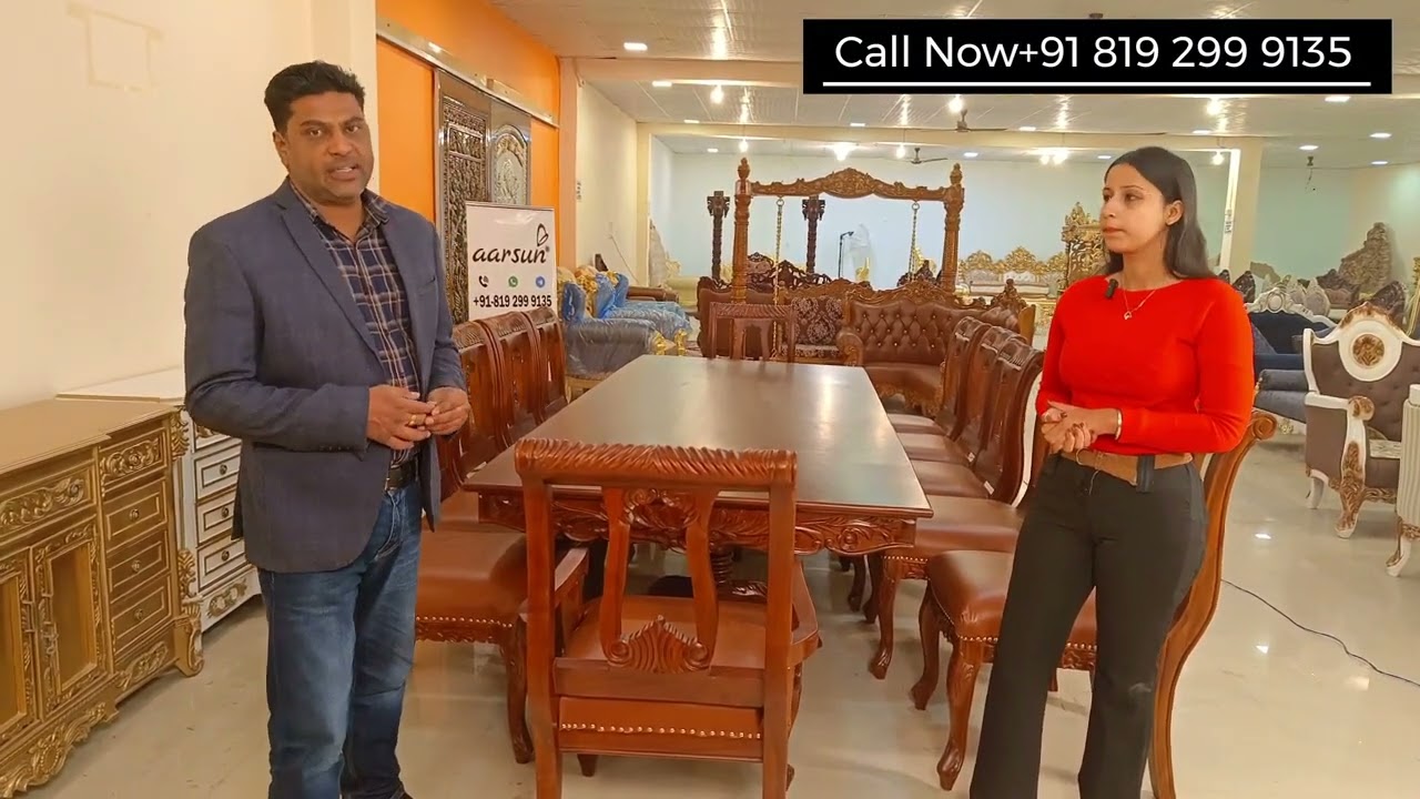 12 Seater Dining Table Set  #diningfurniture #homeinteriors #saharanpurfurniture