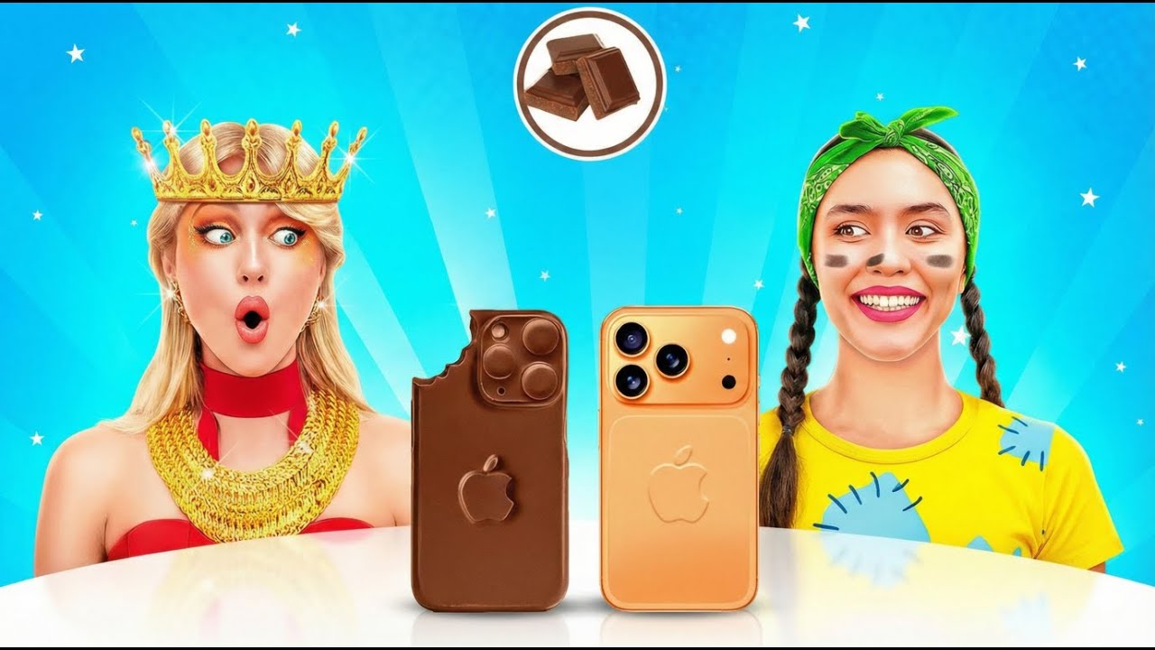 هل ستختار الطعام الحقيقي أم الشوكولاتة؟ 🍫 | تحدي نجمة واحدة ضد خمس نجوم