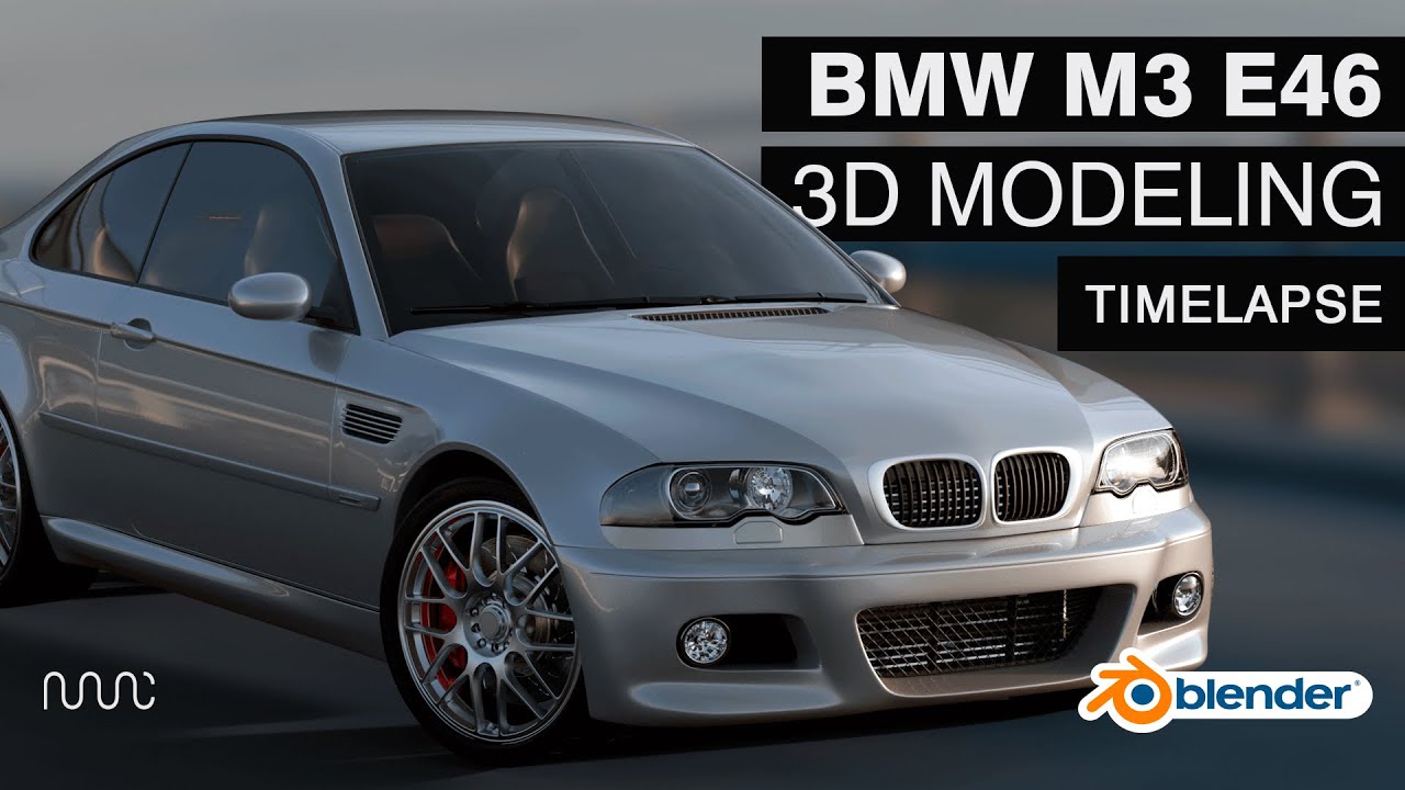 BMW M3 E46 | Blender 3D modeling timelapse - FREE Download