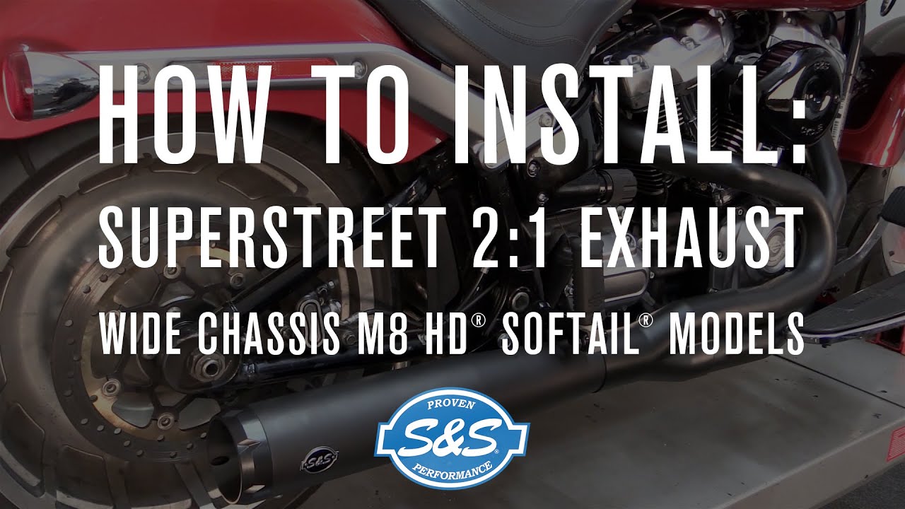 How to Install: S&S Cycle SuperStreet 2:1 Exhaust for wide chassis m8 HD® Softail® models
