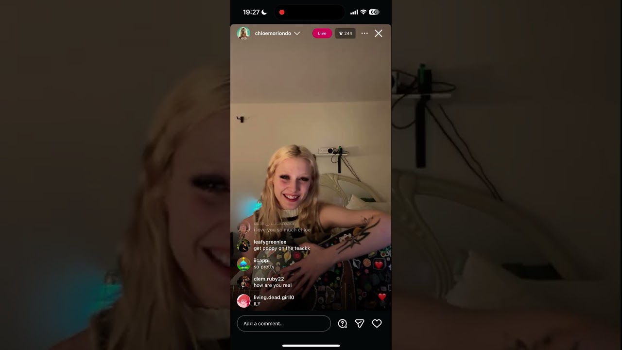 chloe moriondo instagram live (2/2/26) [part 1]