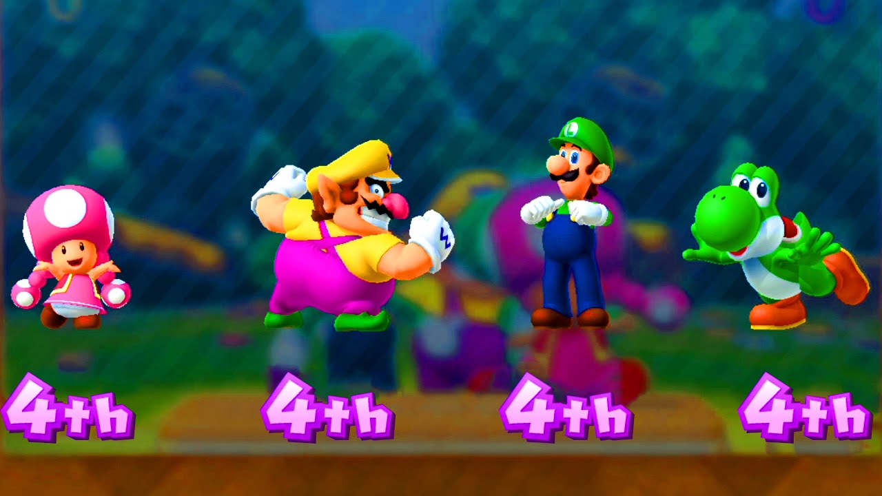 Mario Party 10 Minigames - Wario vs Luigi vs Toadette vs Yoshi ( Master Difficulty)