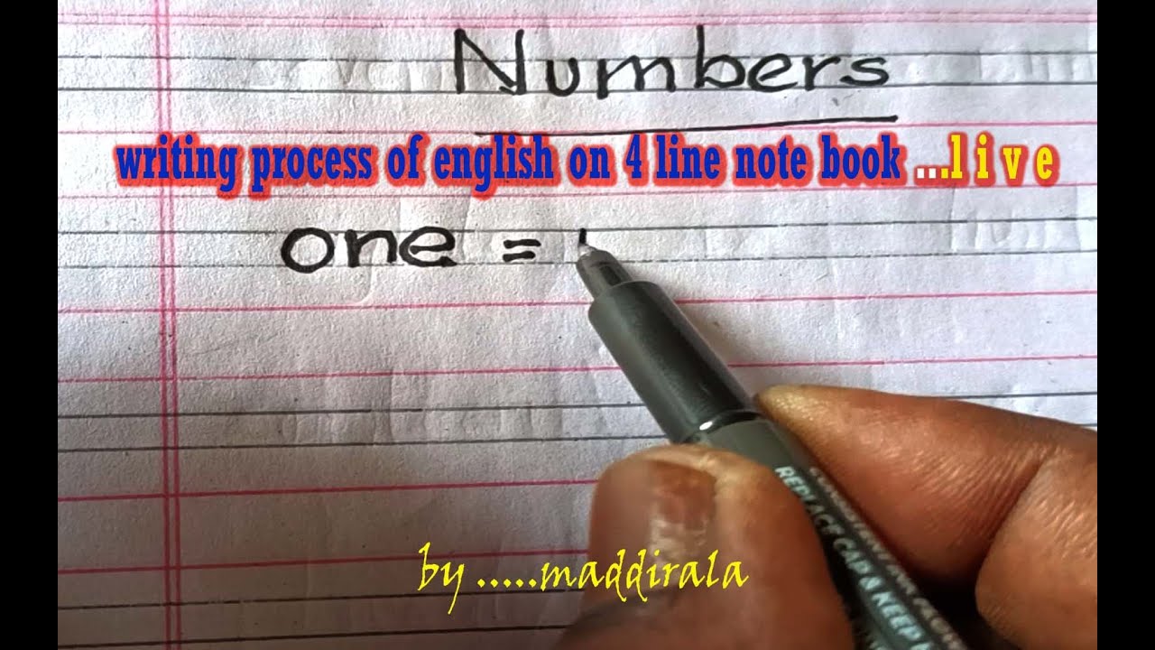 WRITING I PROCESS I ENGLISH I TEACHING I EASY I MADDIRALA I NOTE BOOK I 4 LINES NOTE BOOK I