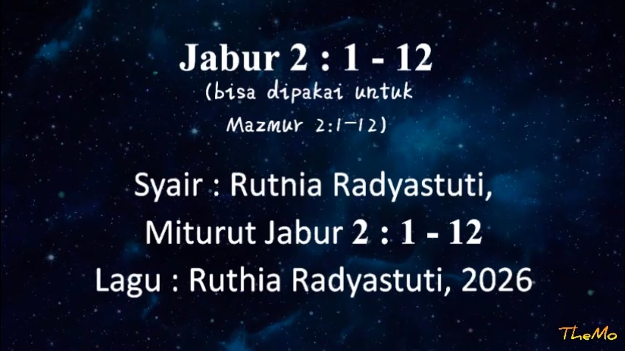 JABUR 2:1-12 (cover @MusikKebaktian) Syair & lagu : Ruthia Radyastuti, 2026  
