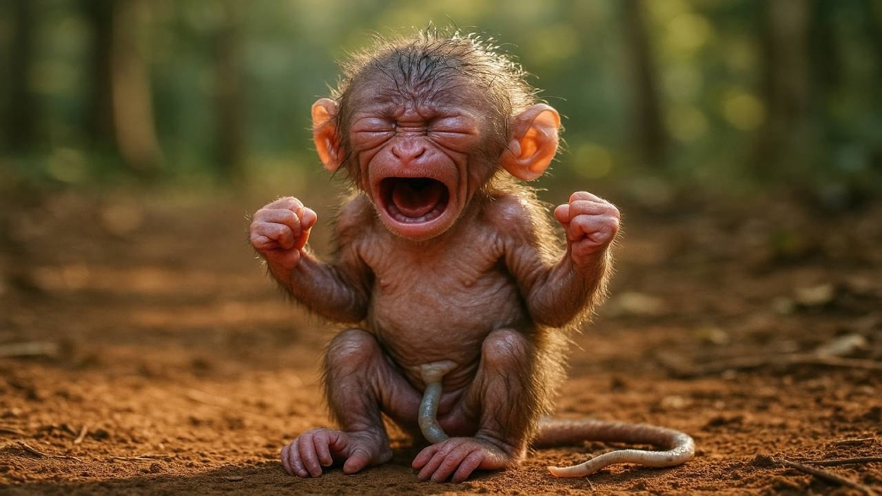 Leo Monkey Was on the Edge… Then Came a Gentle Hug