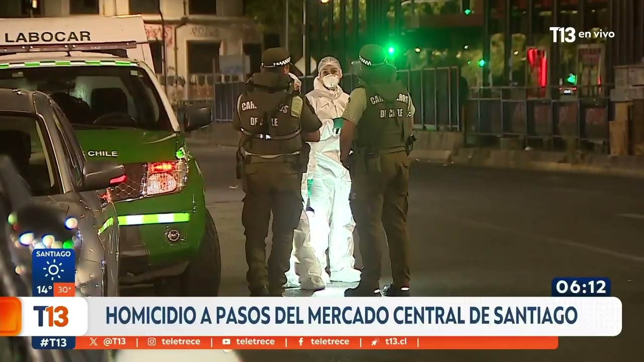 Homicidio a pasos del Mercado Central de Santiago