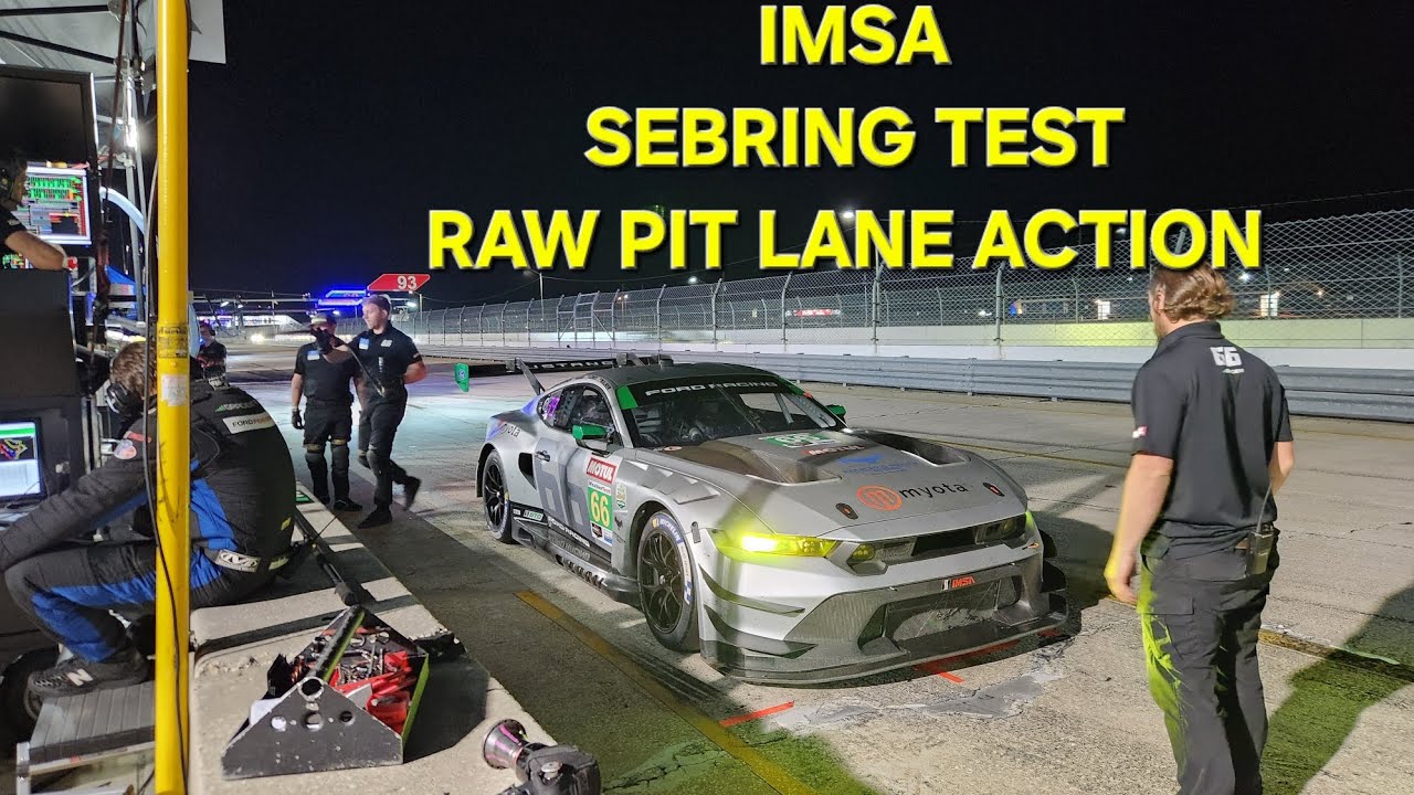 IMSA Sebring test from Pit Lane [good audio]
