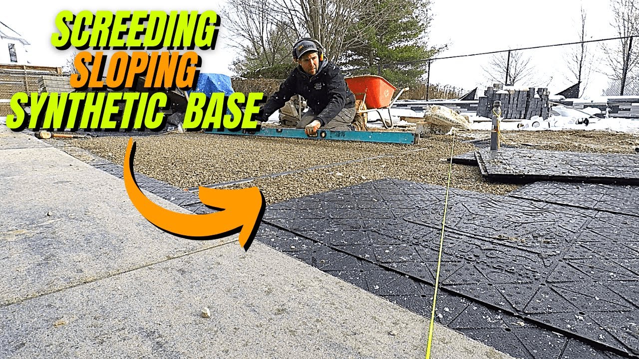 Laying Gator Base Around a Pool | Screeding HPB, Slopes, and Synthetic Base