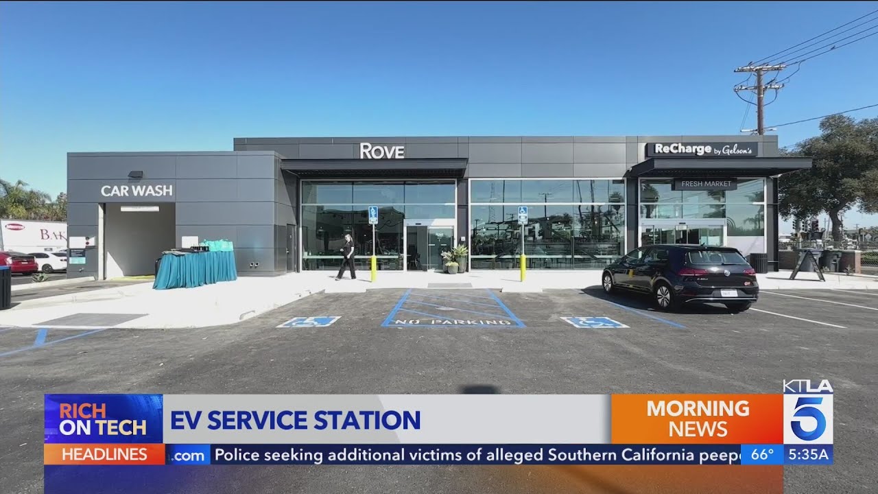 EV 'Gas Station' Opens in SoCal with Chargers, Gourmet Food, Lounge & More - Rich on Tech