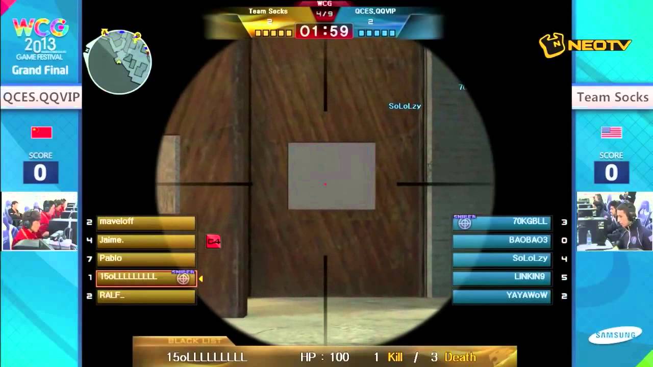 Crossfire WCG 2013 Group Game: Team Socks vs QCES.QQVIP on Sub base (World Cyber Games 2013)