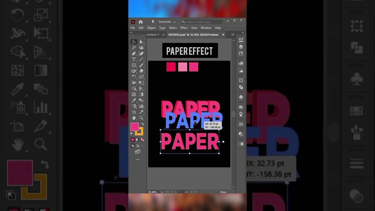 ✂️ Создайте эффект бумаги в Illustrator за 60 секунд! 