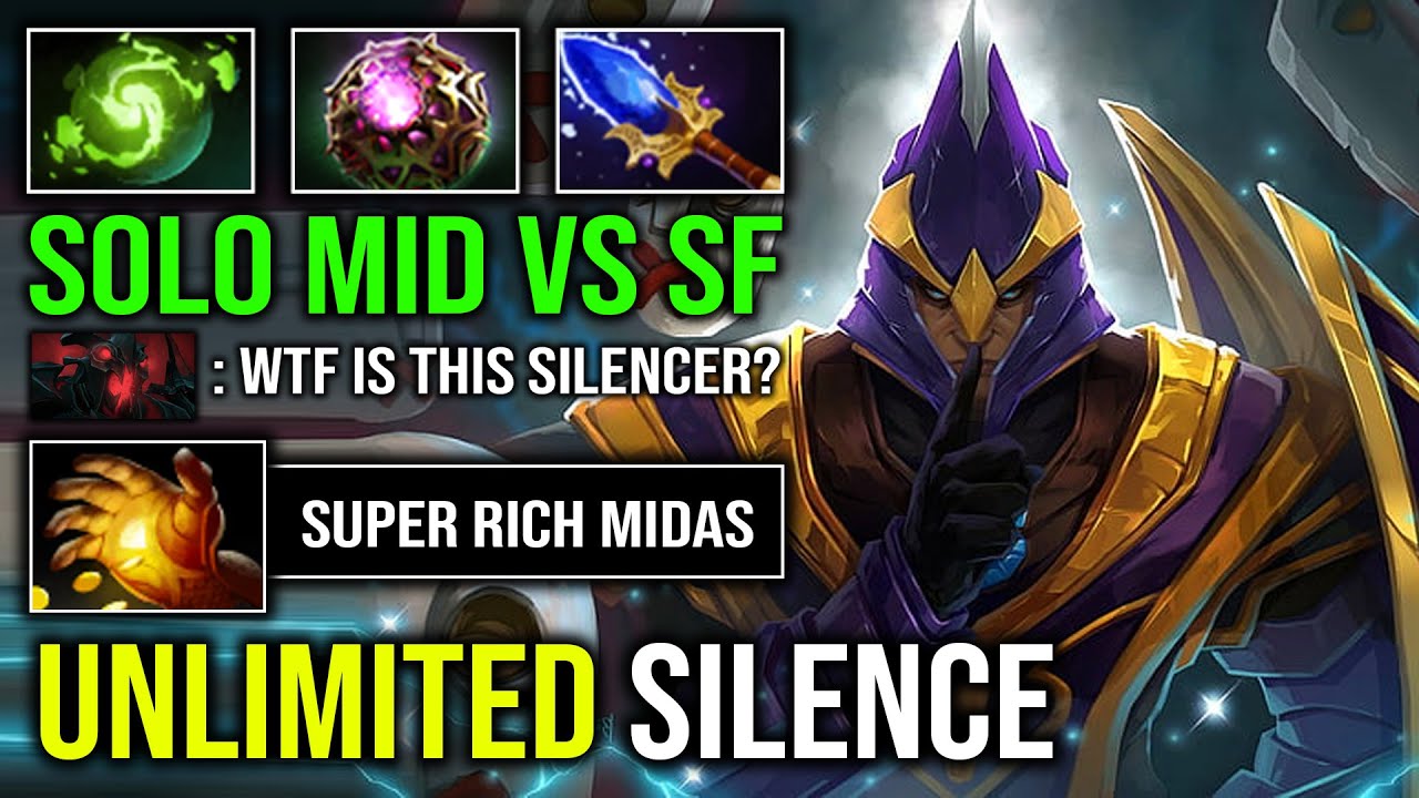 How to Solo Mid Silencer Against SF with Unlimited Silence Last Word Skill Spam Counter ALL Dota 2