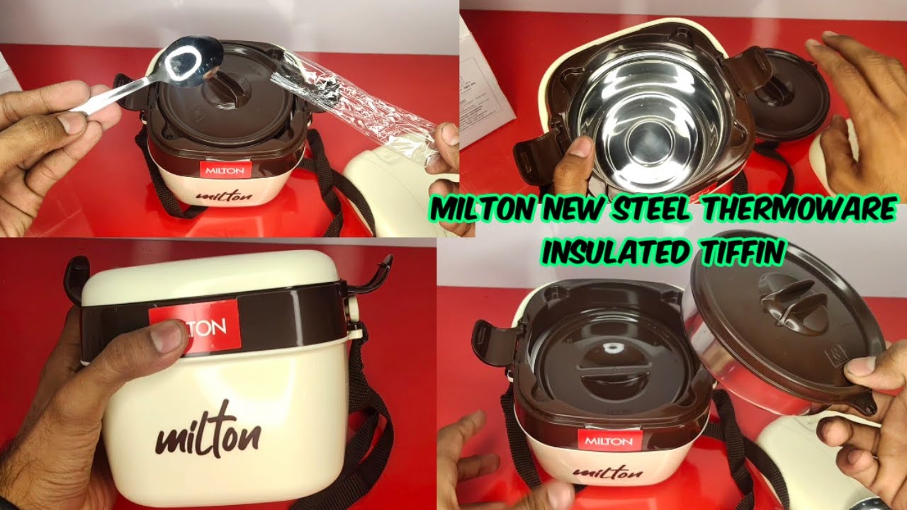 Milton Steel Thermoware Insulated Tiffin | Milton Cubic Tiffin | Tiffin for school, college, office