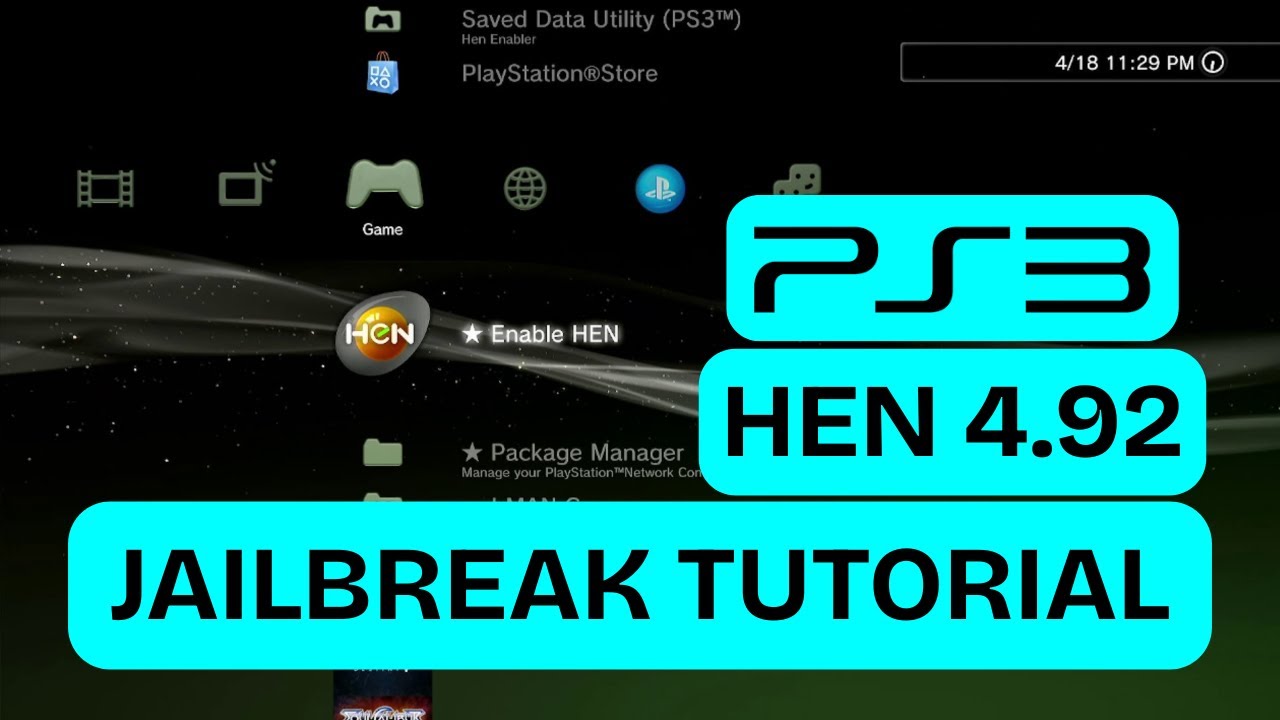 Как сделать джейлбрейк PS3 на PS3 HEN 4.92 в 2025 году