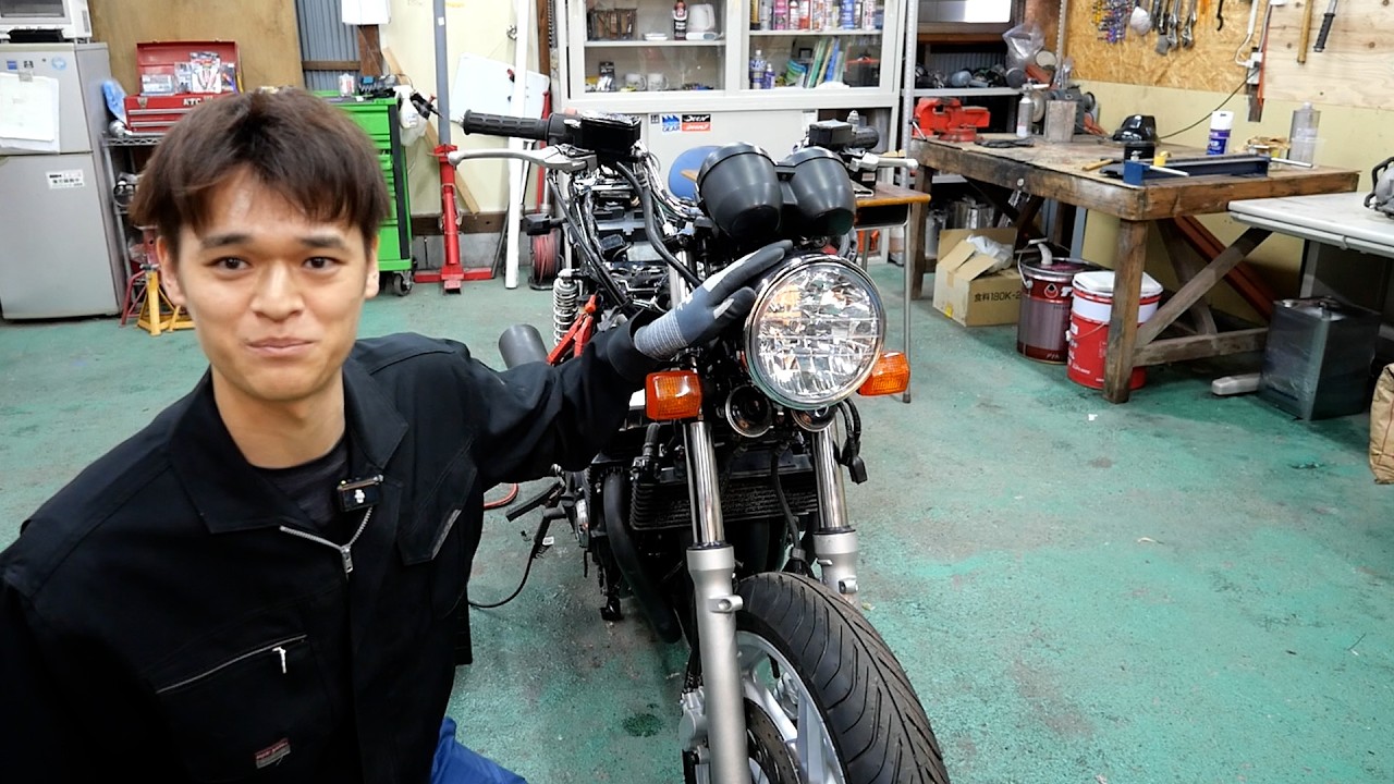 教習車のナナハンのライトをアップグレード！！