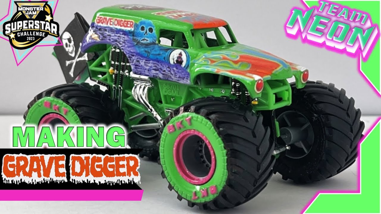 Making Grave Digger NEON | Monster Jam Customs (Superstar Replicas)