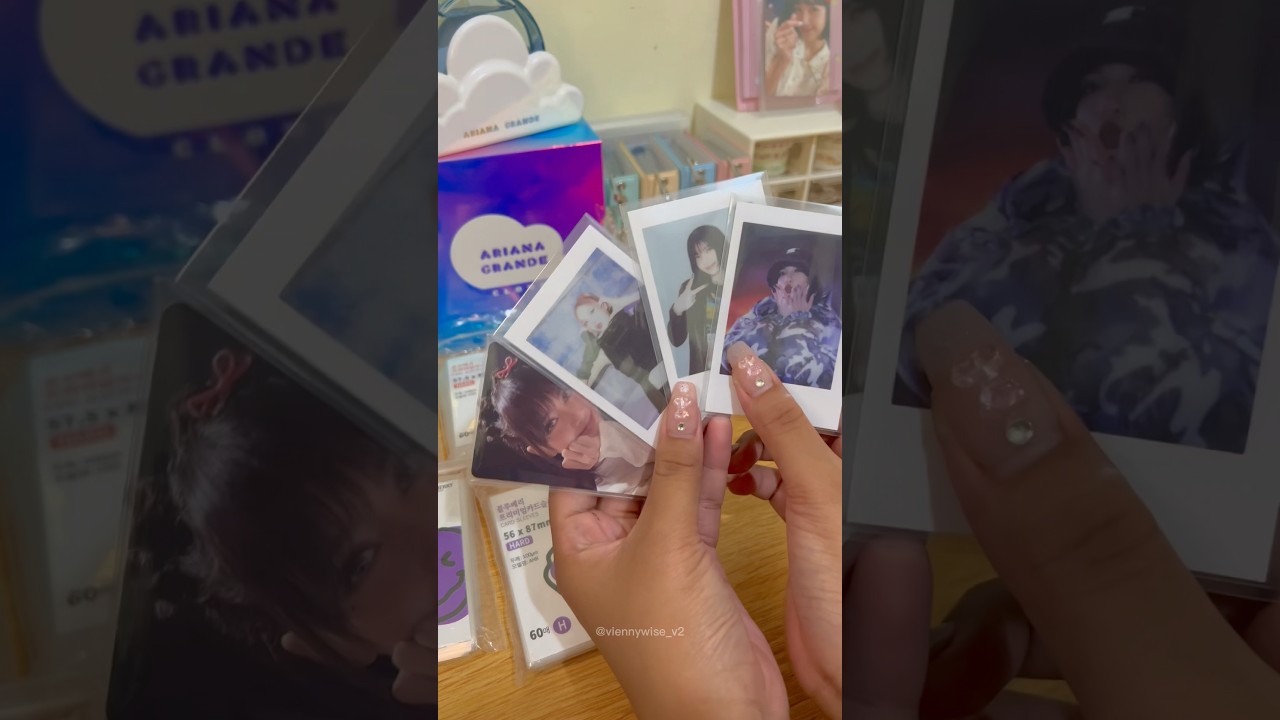 🌷 double sleeving my photocards ^^ #unboxing #blackpink #kpop #photocard #lisa #shorts