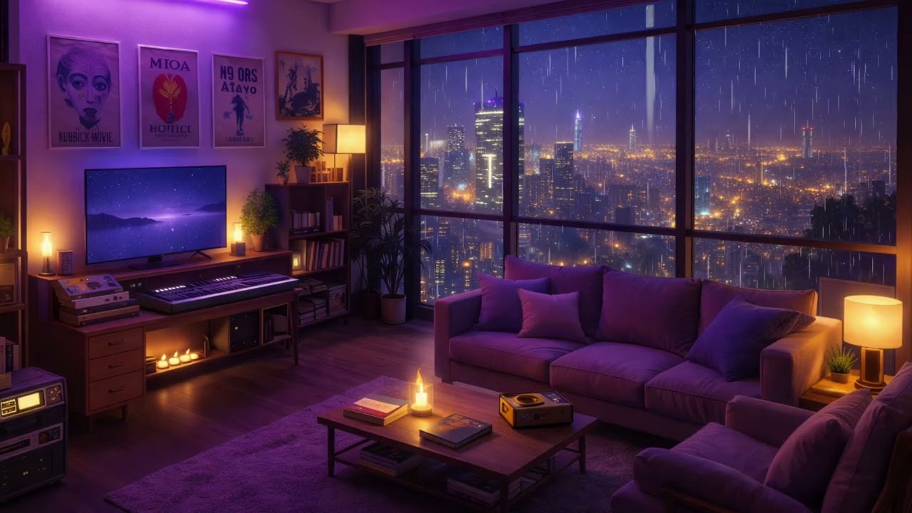 1980s Retro Lofi 📺 Beats to Study, Relax & Unwind at Night 🎵 Slow Chill Analog Vibes