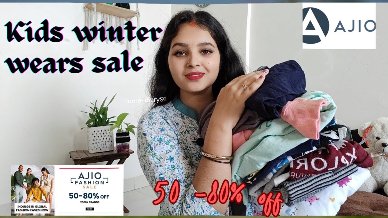 Ajio Shopping Haul/Ajio Kids Winter Wear/Ajio 50-80%off sale.