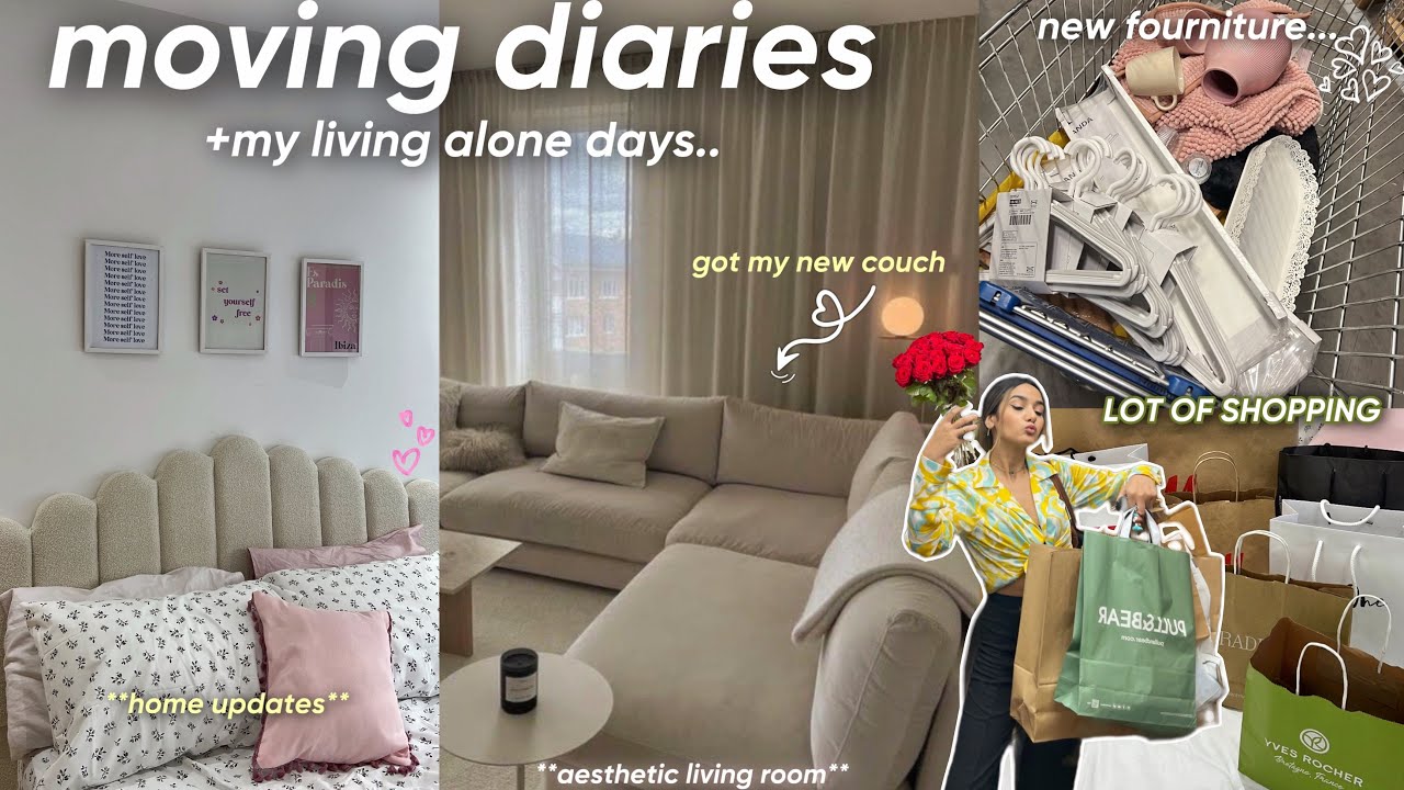 moving diaries🏡🧁|اول فلوق فالدار جديدة🥹(فراش جديد🛋️+شنو زدت فالدار🛌,Haul🛍️,New mirror+couch..)