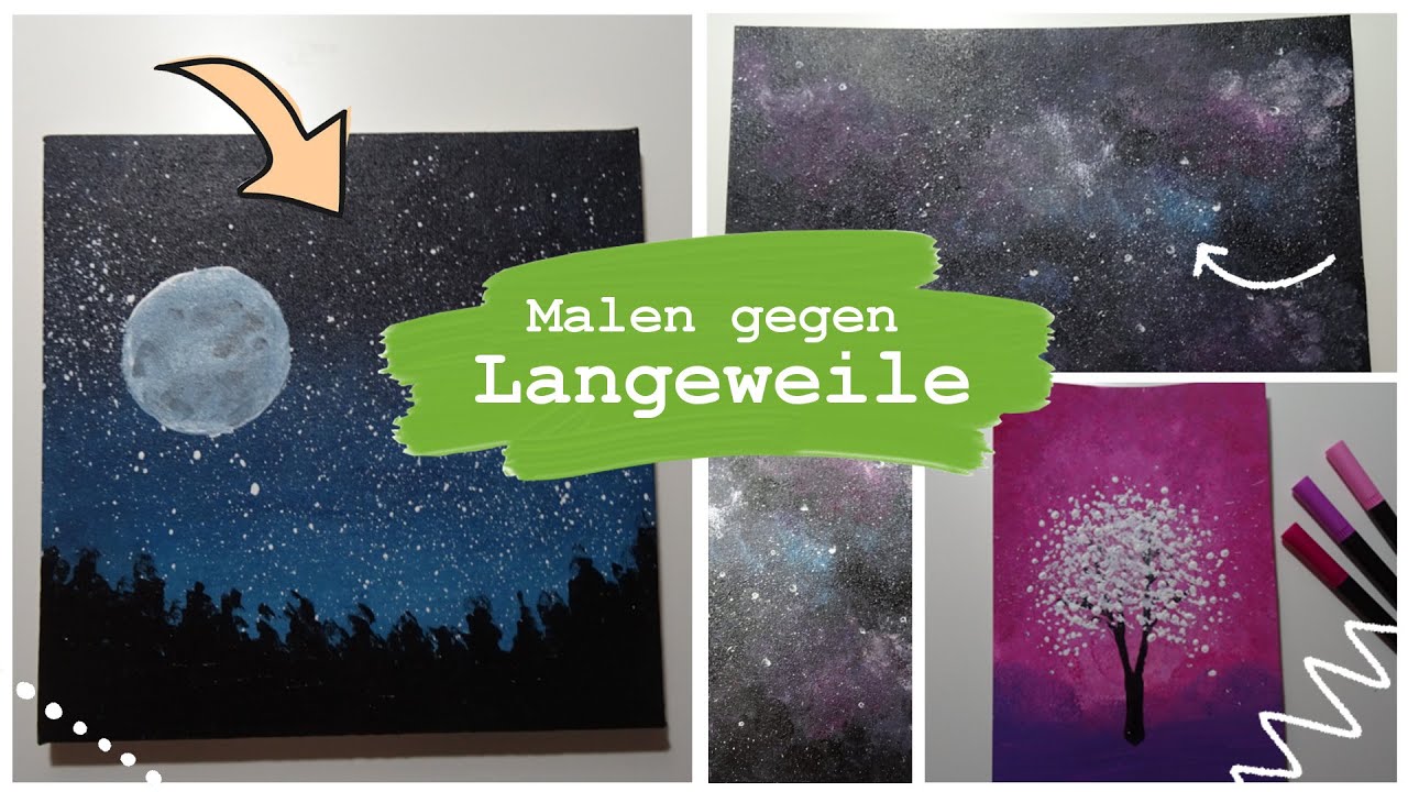 Malen gegen Langeweile | 3 einfache Bilder malen | kreative DIY Ideen