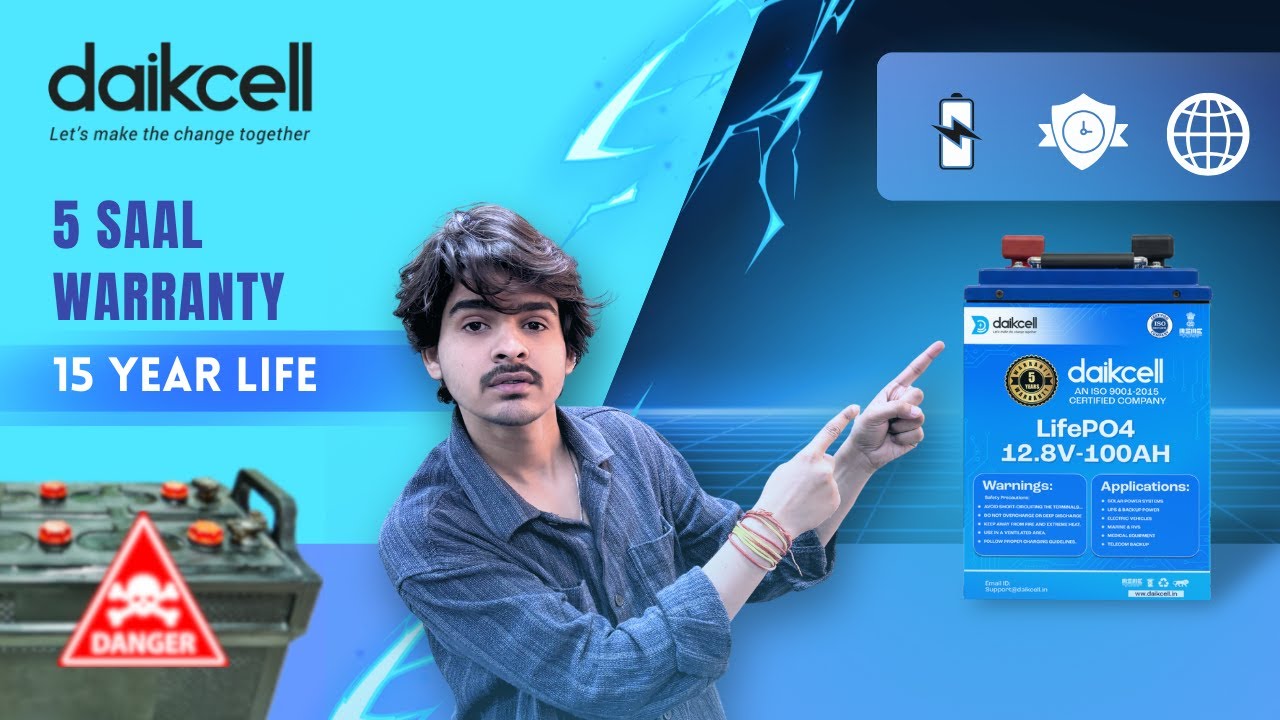 12.8V Li+ Battery &ndash; Har Inverter Ke Liye, 15 Saal Tak Chalegi! ⚡