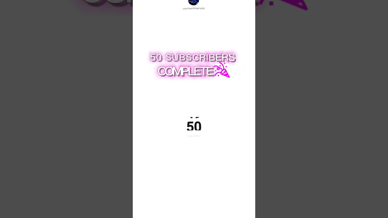 50 subscribers complete very happy 