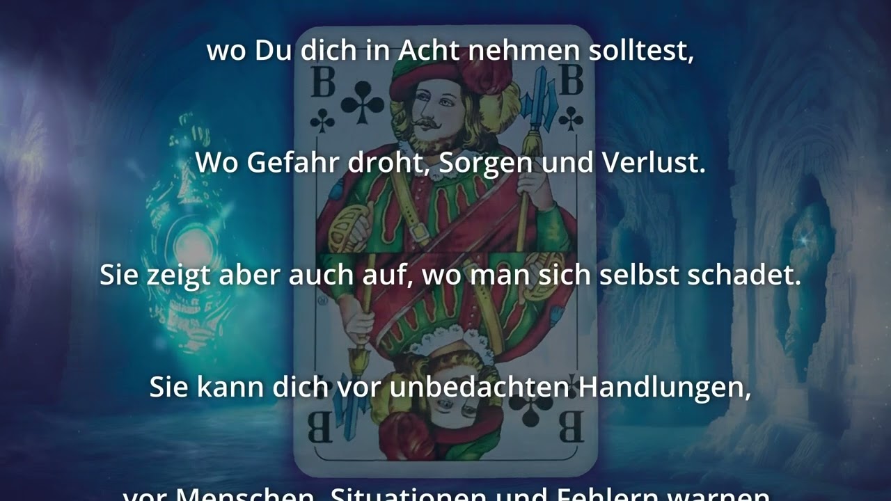 Kartenlegenlernen mit den Skatkarten  -  Kreuz Bube 1/22
