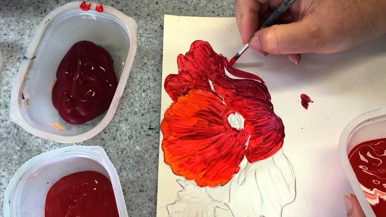 Textured Poppies