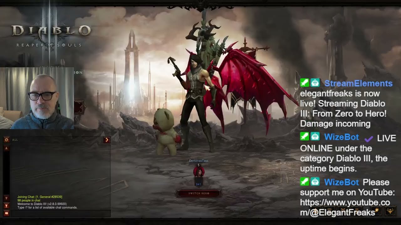 Twitch VOD - Diablo III - From Zero to Hero! Damage incoming