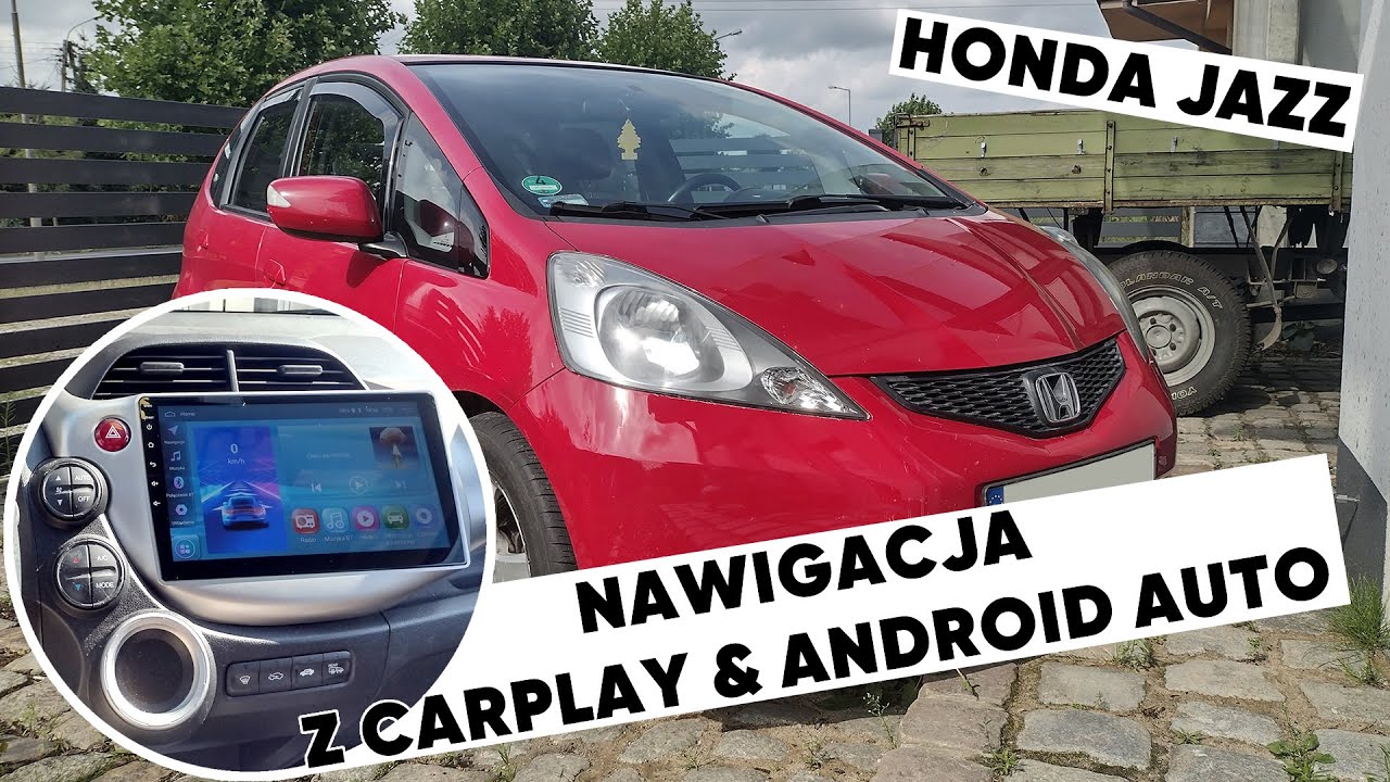 Honda Jazz III montaż uniwersalnego radia/nawigacji z Android Auto & CarPlay + nieudana polerka lamp