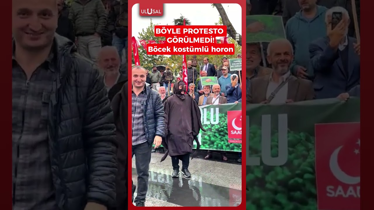 Saadet Partisi, Trabzon’da kokarca böcekleri için protesto düzenledi 