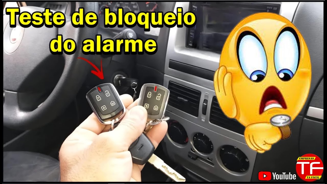 Teste de bloqueio do alarme com função de presença.