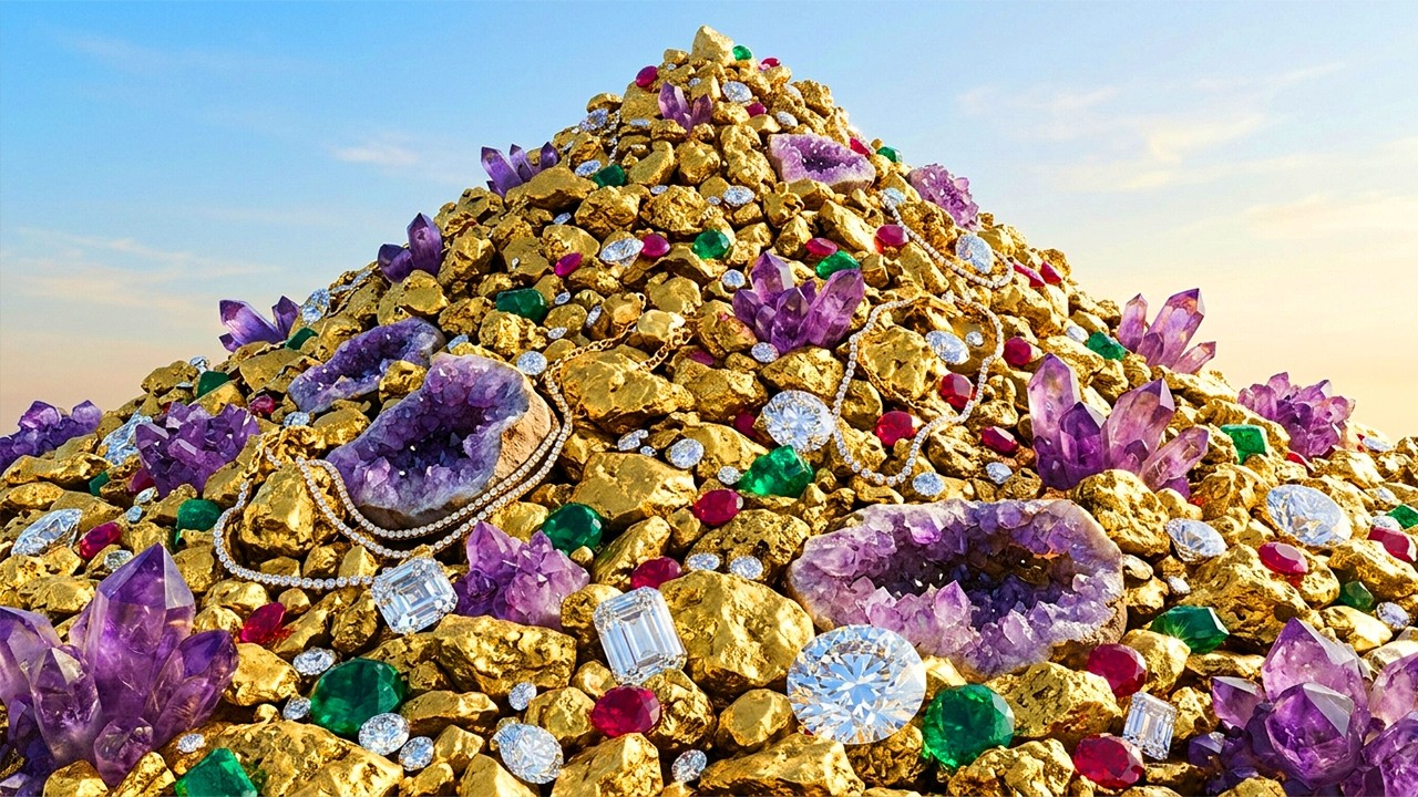 videos finding gold! a gold miner found a lot of gold under stone on top mountain