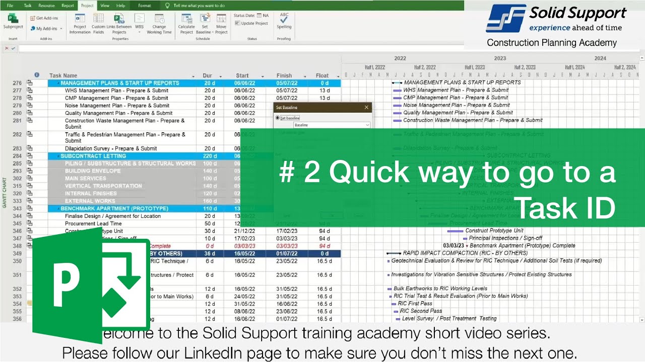 Quick way to go to a Task ID - MSP quick tip # 2