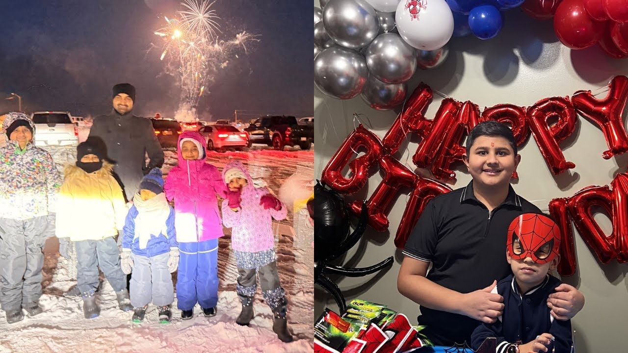 Today we went to my cousins birthday party and we also went to see fireworks in -27 degree. 