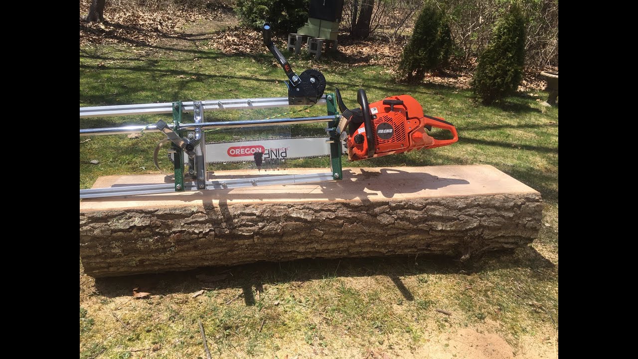 New England Pine - Chainsaw Mill Setup