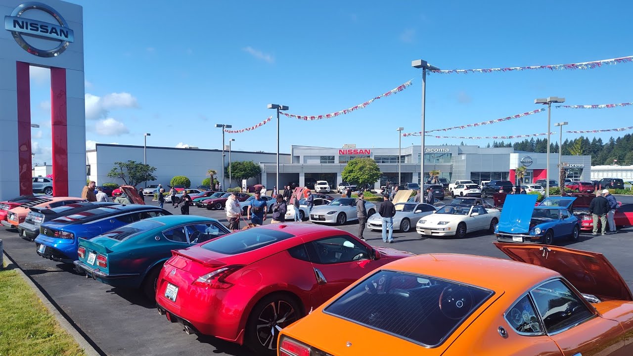 Nissan Cars & Coffee 2025 at Tacoma Nissan ZCCW Datsun 240Z 280Z 280ZX 300ZX 350Z 370Z