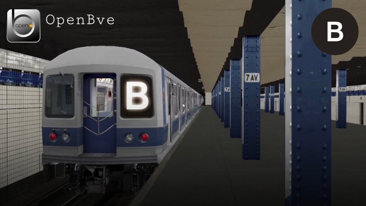 OpenBVE Quickie : R42 [B] Train at 7th Avenue station