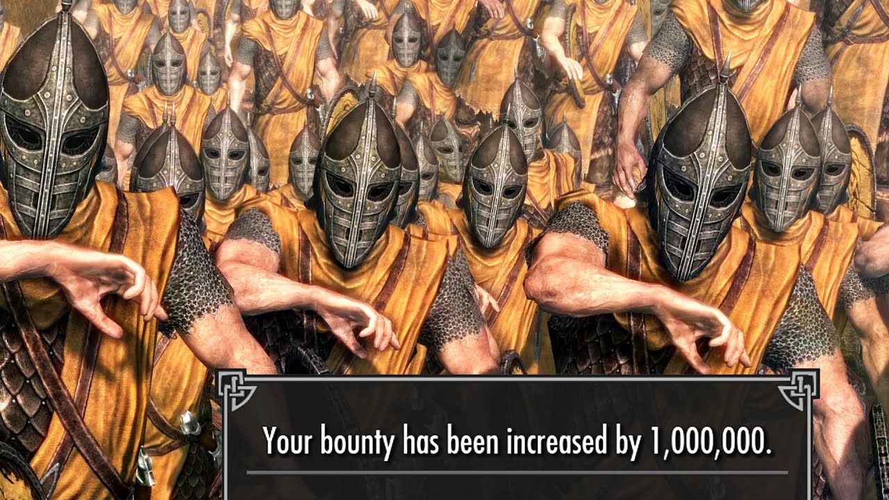 Instantly getting 1 million bounty in Skyrim